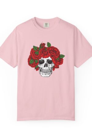 Skull & Roses T-Shirt, Boho Chic Tee, Casual Shirt